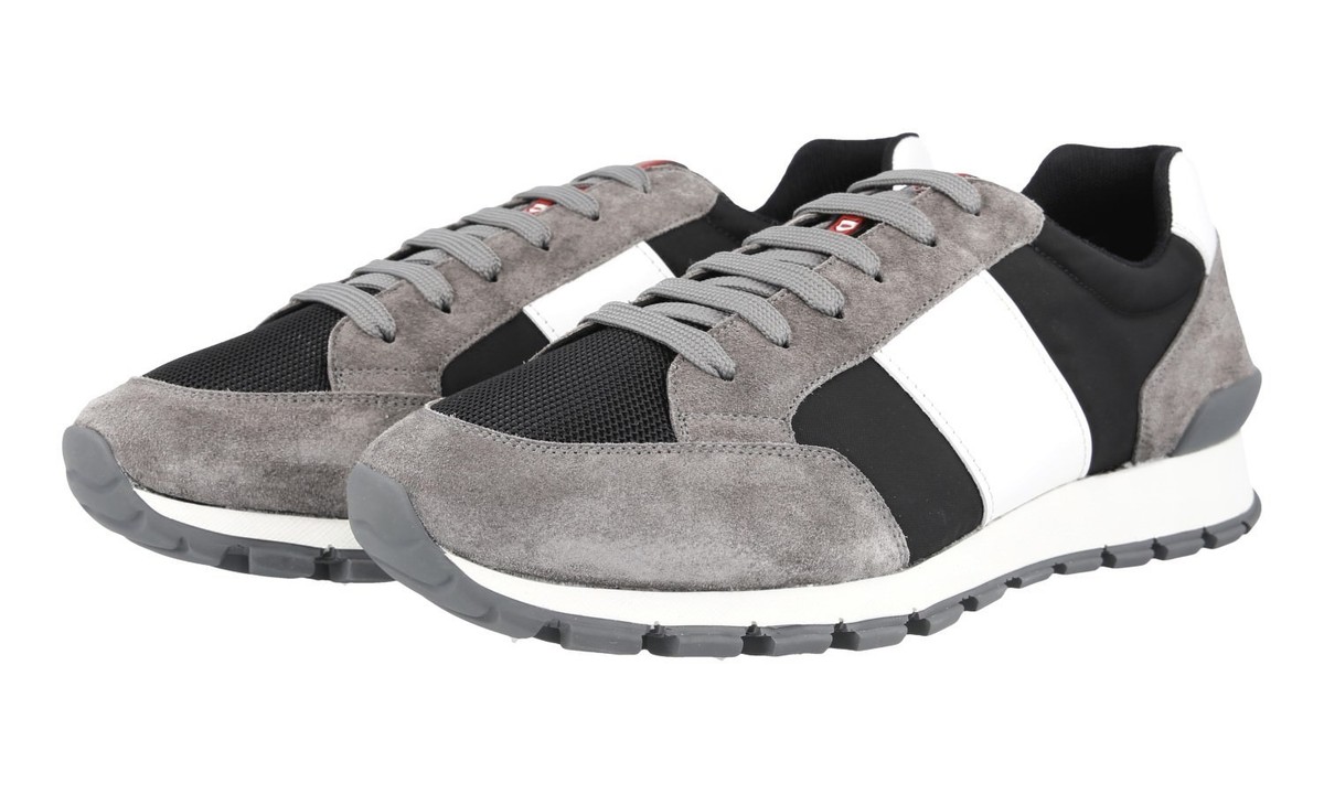 AUTHENTIC PRADA MATCHRACE SNEAKERS SHOES 4E3053 GREY NEW US