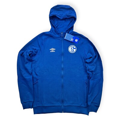 Schalke 04 children's hoodie jacket size L XL 152 158 S04 Umbro kids jersey Blue
