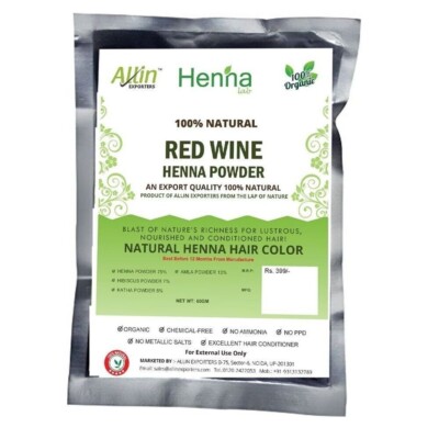 NATÜRLICHE HENNA Rotwein Haarfarbe 100% Bio Chemiefrei HAARFARBE HENNA 60g