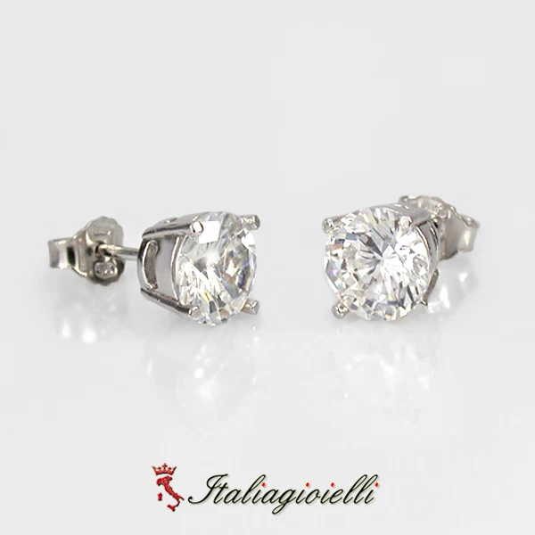 Orecchini Punto Luce in Argento 925 Rodiato Oro Bianco - Immagine 4 di 4