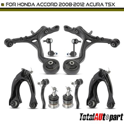 10Pcs Control Arm & Sway Bar Link & Tie Rod End for Honda Accord 2008-2012 Front