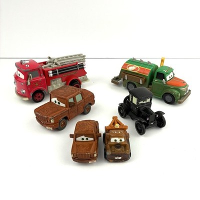 Disney Pixar Cars Planes Mixed Lot of 6 Trucks Mater Chug Red Lizzie Mattel