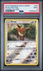 2019 POKEMON SUN & MOON COSMIC ECLIPSE #167 EEVEE-REVERSE FOIL PSA 9