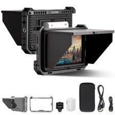 Camera Field Monitor with Rig Cage 4K 2000Nits 6 Inch Touchscreen Camera Moni...