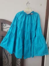 Malco Modes Mid-calf Turquoise Blue Square Dance Skirt Size S