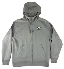 Nike NFL Green Bay Packers On Field Dri Fit Full Zip Hoodie Jacket Grey Gray