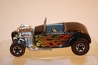 Vintage 1975 Hot Wheels Black Street Rodder Redline Car