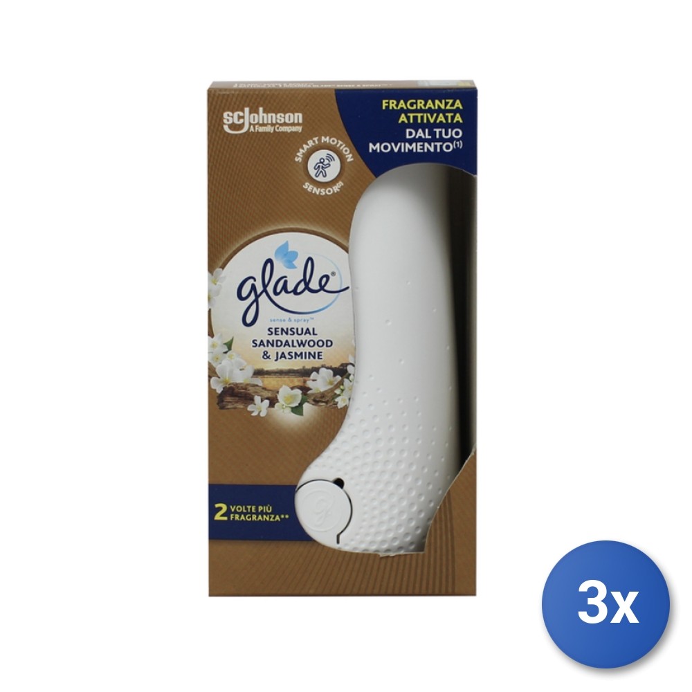 3X Glade Sense&Spray Electric Deodorant Base Sandalwood From Bali