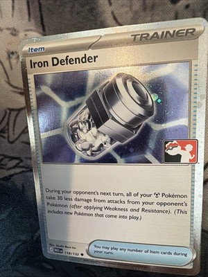 Pokemon Iron Defender 118/132 Prize Pack Series 8 Cosmo Holo Pack Fresh - NM
