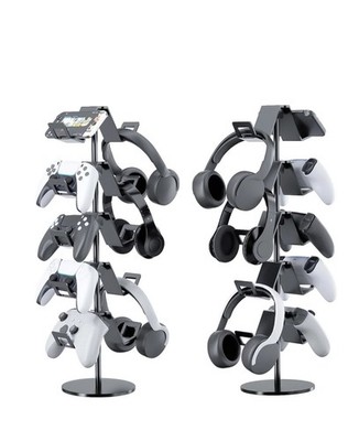 Controller Stand,4 Tier Controller Headphone Holder for Universal Headsets