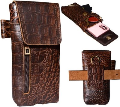 Leather Phone Holster   Genuine Full-Grain Buffalo Leather Cell Phone Holsters f