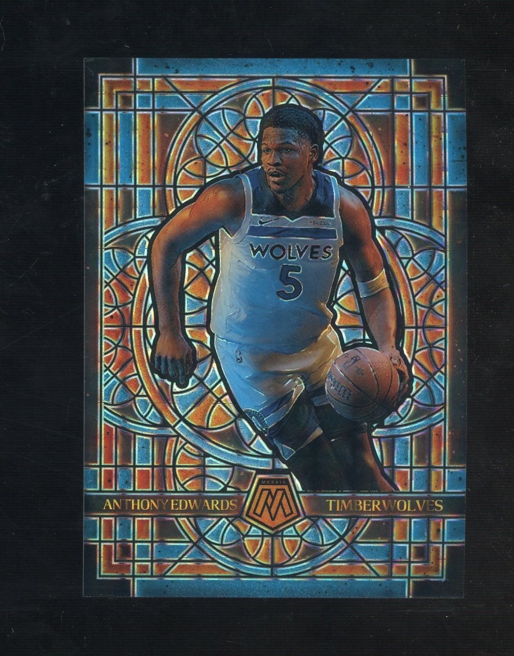 2024-25 Panini Mosaic Stained Glass Prizm #5 Anthony Edwards SSP CASE HIT