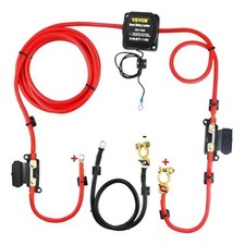 Split Charge Relay Kit, 6mtr 12V, Automatic Dual with Battery Isolator Kit