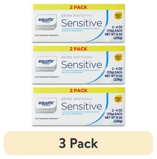 (6 pack) Equate Extra Whitening Sensitive Toothpaste, 4 oz, Compare