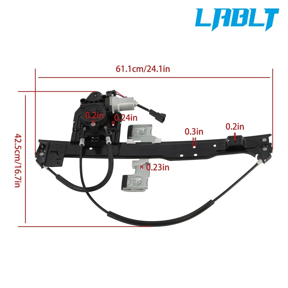 Regulador de ventana con motor trasero izquierdo 741-892 para GMC Envoy Saab 9-7x 2002-2009 Foto 2 de 4