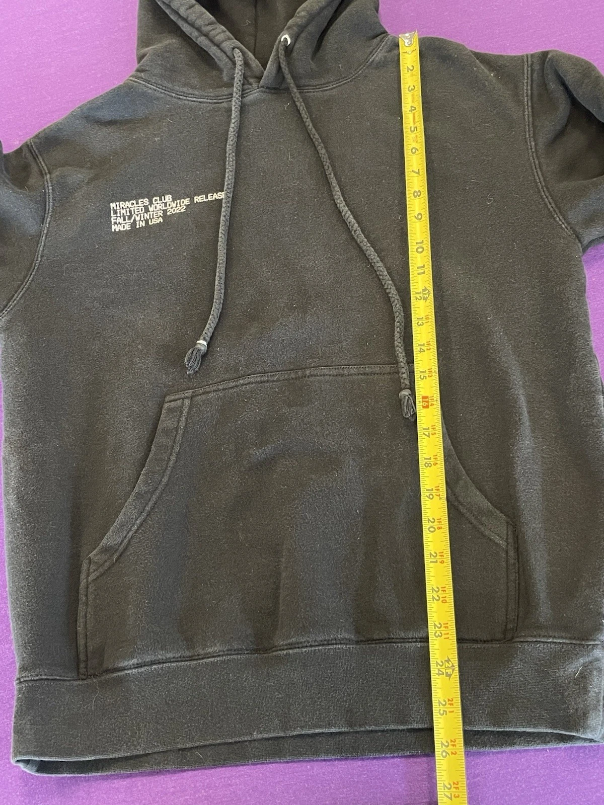 OFF WHITE Felpa con cappuccio Miracles "The Ten" nera taglia small bianco sporco Virgil Abloh