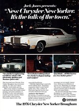 1976 Chrysler New Yorker Jack Jones Talk Of The Town Vintage Print Ad 1976 Chrysler New Yorker Jack Jones Talk Of The Town Vintage Print Ad
