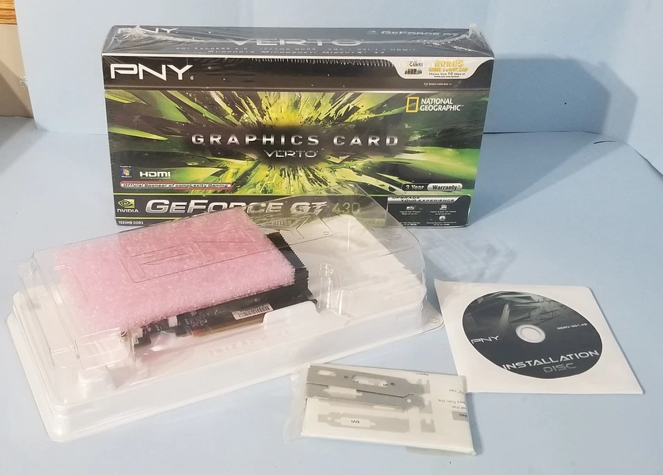 PNY Geforce GT 430 1GB GDDR3 Video Card VCGGT4301XPB NEW Sealed - Image 4 of 4