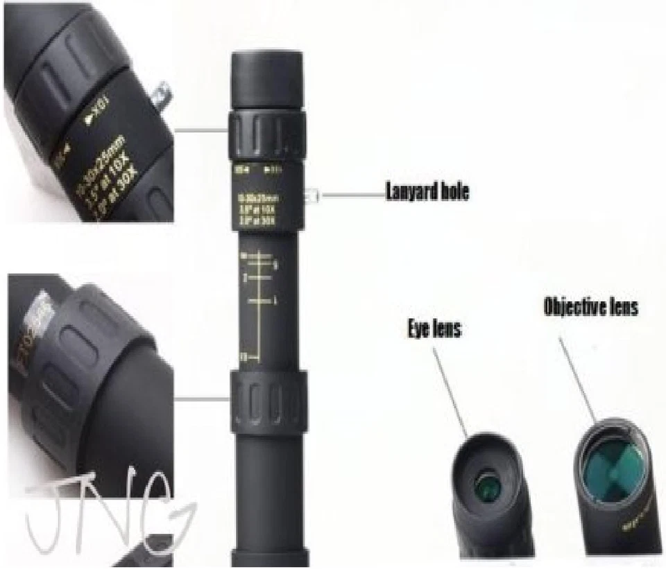 Nikula 10-30x25 Monocular Zoom Telescope HD Portable High Power Night Vision - Image 3 of 4