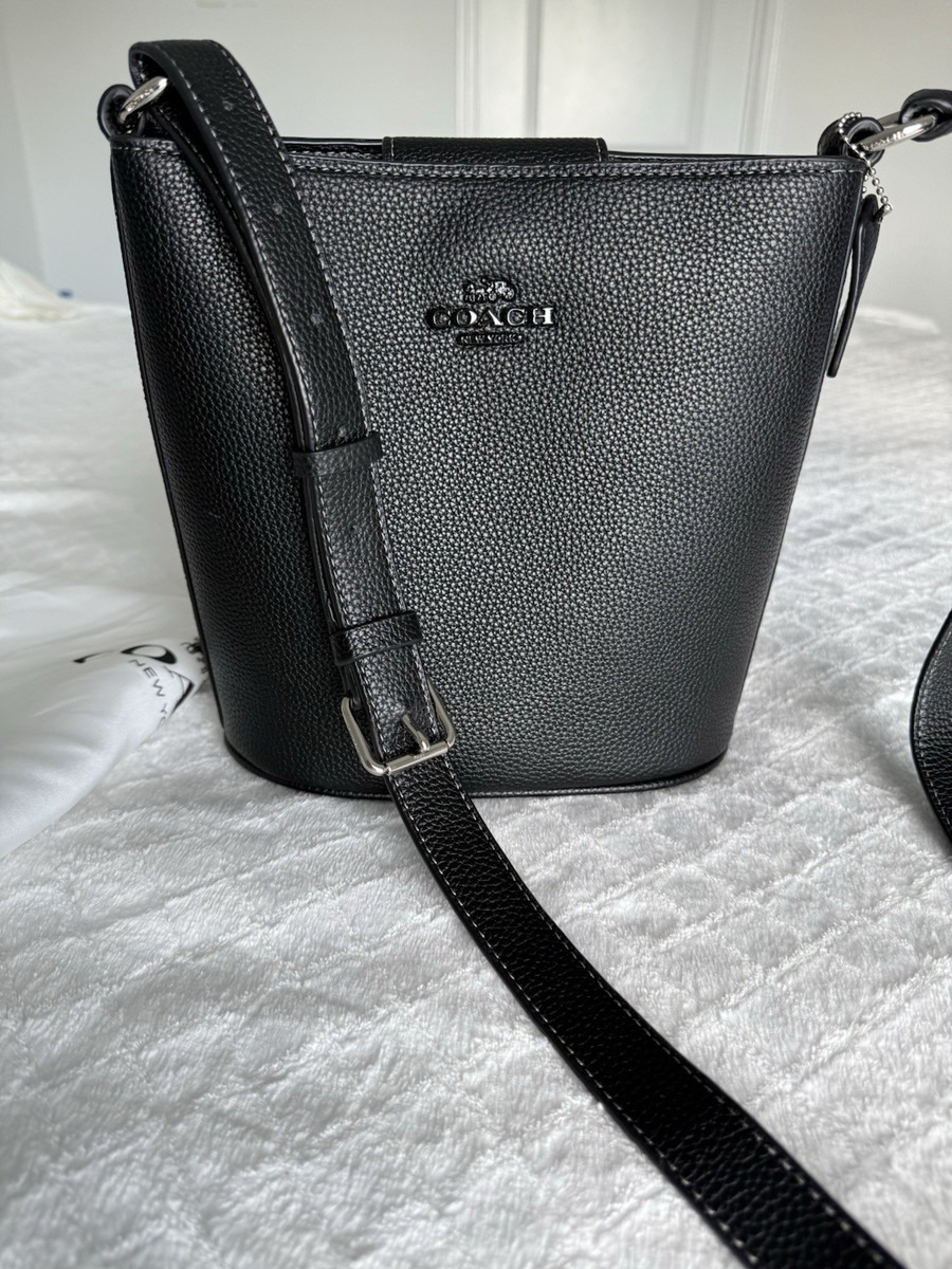 Coach Sophie Black Leather Bucket Crossbody Bag