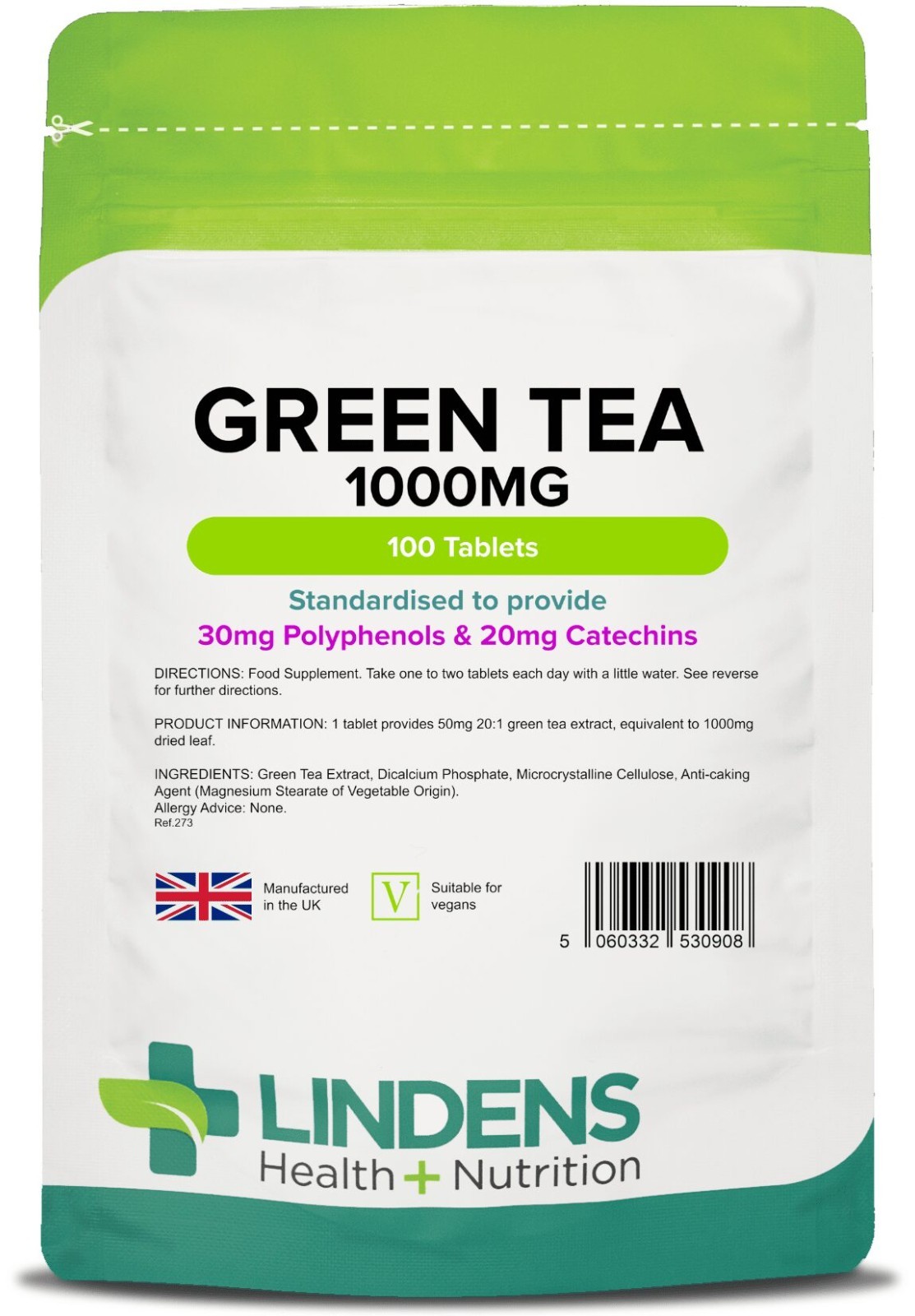 **Lindens GREEN TEA Extract 1000mg Tablets (100) for Weight Loss, Fat burner