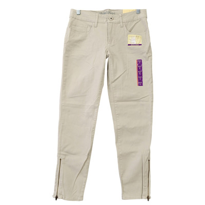 Faded Glory Tan Stretch Skinny Jeans Preppy Ankle Tummy Control NEW Women Size 4