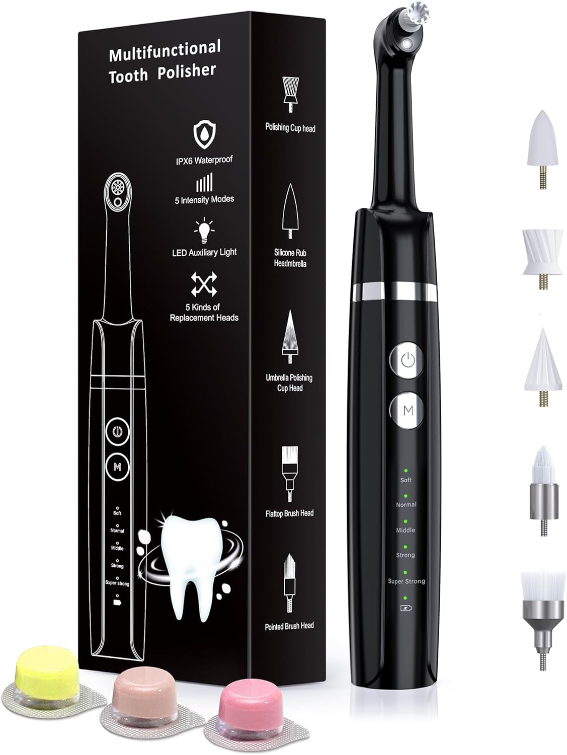 Tooth Polisher, Rechargeable Tooth Whitening Kit for Teeth C