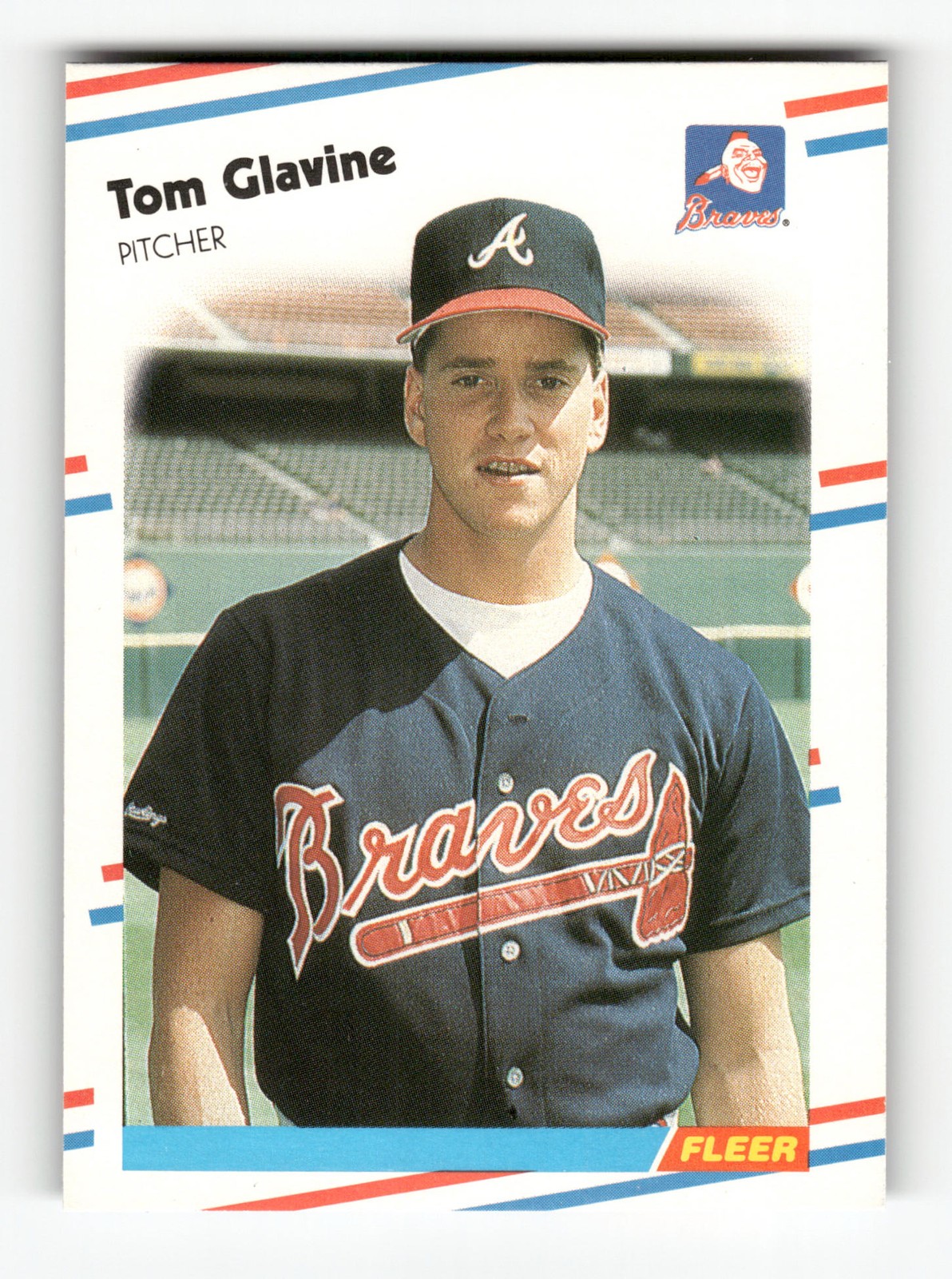 1988 Fleer TOM GLAVINE #539 Braves RC