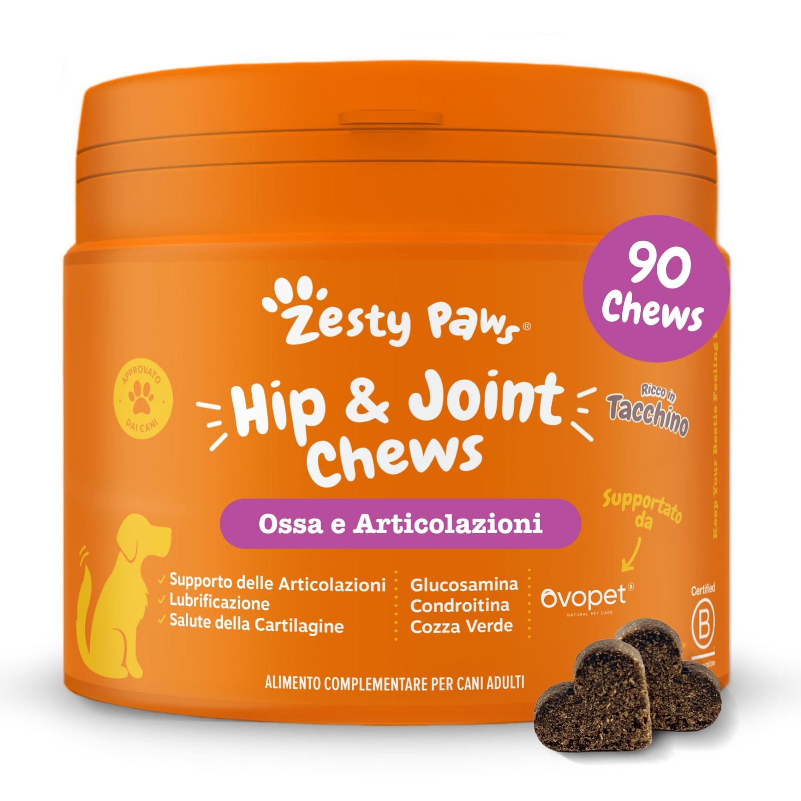 Glucosamina per Cani Hip & Joint: Integratore Articolazioni Cane 120 cpr