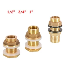 1/2" 3/4 1" Male/Female Brass Water Tank Outlet Fitting Flanged Connector Extend