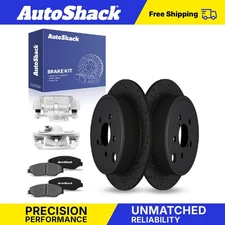 Rear Drilled Slotted Brake Rotors Ceramic Pads Calipers for Subaru Impreza