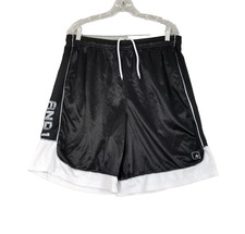 AND1 Basketball Shorts Mens XL Black White Polyester Mesh Athletic Gym Pockets