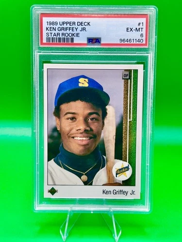 1989 UPPER DECK KEN GRIFFEY JR. #1 ROOKIE (RC) PSA 6 EX-MT