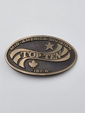 Vintage Brass Top Ten Mid- America Division International Sales Belt Buckle