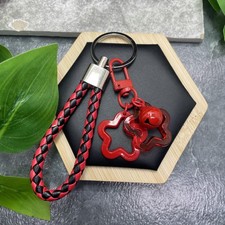 5 Stainless Steel Star Bell Charms Wristlet Keychain New Free Ship C630