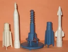 MARX  LAUNCHER + SPRING + MISSILES to Tom Corbett Space Canaveral Playsets