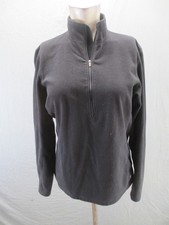Rei Size L Womens Black Fleece 1/2 Zip Mock Neck Outdoor Hiking Pull Over 336