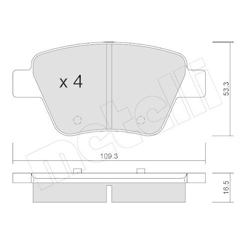 Plaquettes de frein à disque Metelli 22-0889-0 auto Audi Seat Skoda
