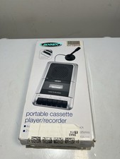 Jensen Cassette Recorder Player with Power MCR-100 Used Tested Works W/ Mic