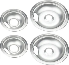 4 Pack Upgraded Chrome Drip Pans Kits Reflector Bowls Compatible for... 