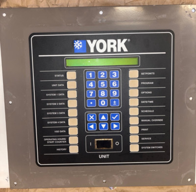 YORK, YK-371-04178-350, CHILLER KEYPAD CONTROL DISPLAY, YK-024-34930-000