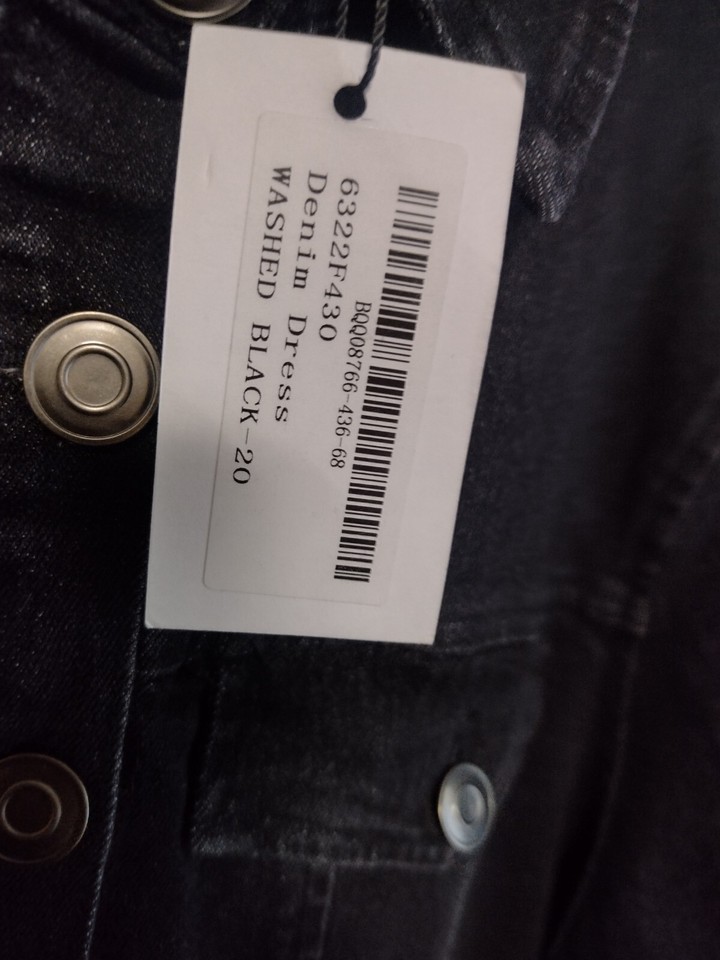 Denim Long Sleeve Mini Shirt Dress Black Dorothy Perkins Size 20 eBay