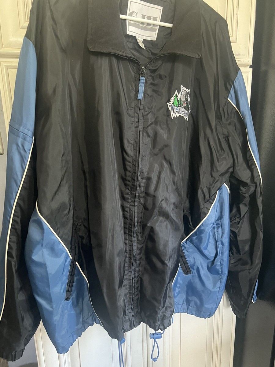 VINTAGE G III MINNESOTA TIMBERWOLVES FULL ZIP WINDBREAKER JACKET