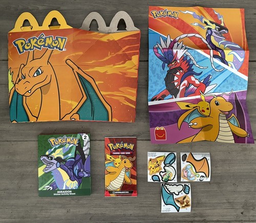McDONALDS POKÉMON 2025 TRADING CARDS+STICKERS & ACTIVITY SHEET CHARIZARD BOX | eBay