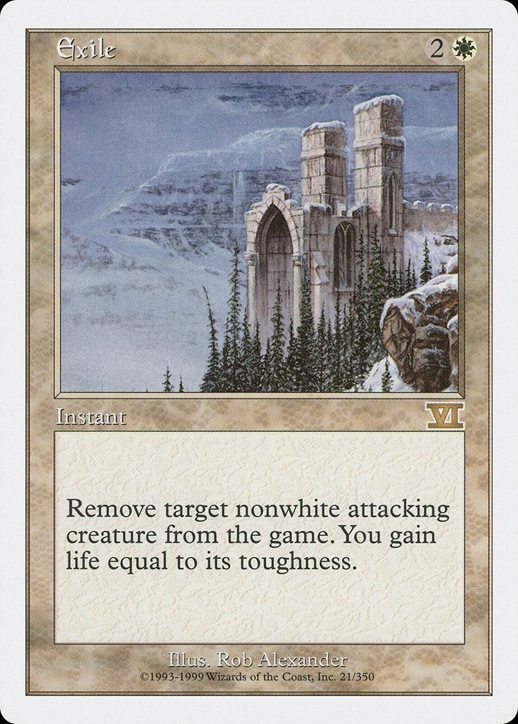 Exile 6th Edition HEAVILY PLD White Rare MAGIC THE GATHERING Exile 6th Edition HEAVILY PLD White Rare MAGIC THE GATHERING