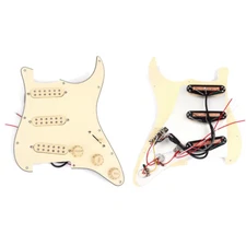 Prewired Loaded Pickguard Alnico v Humbucker Pickup Capacitor Pots for ST Strat
