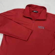 The North Face Tech 1/4 Zip Pullover Fleece Mens Large Matco Tools Crimson Red