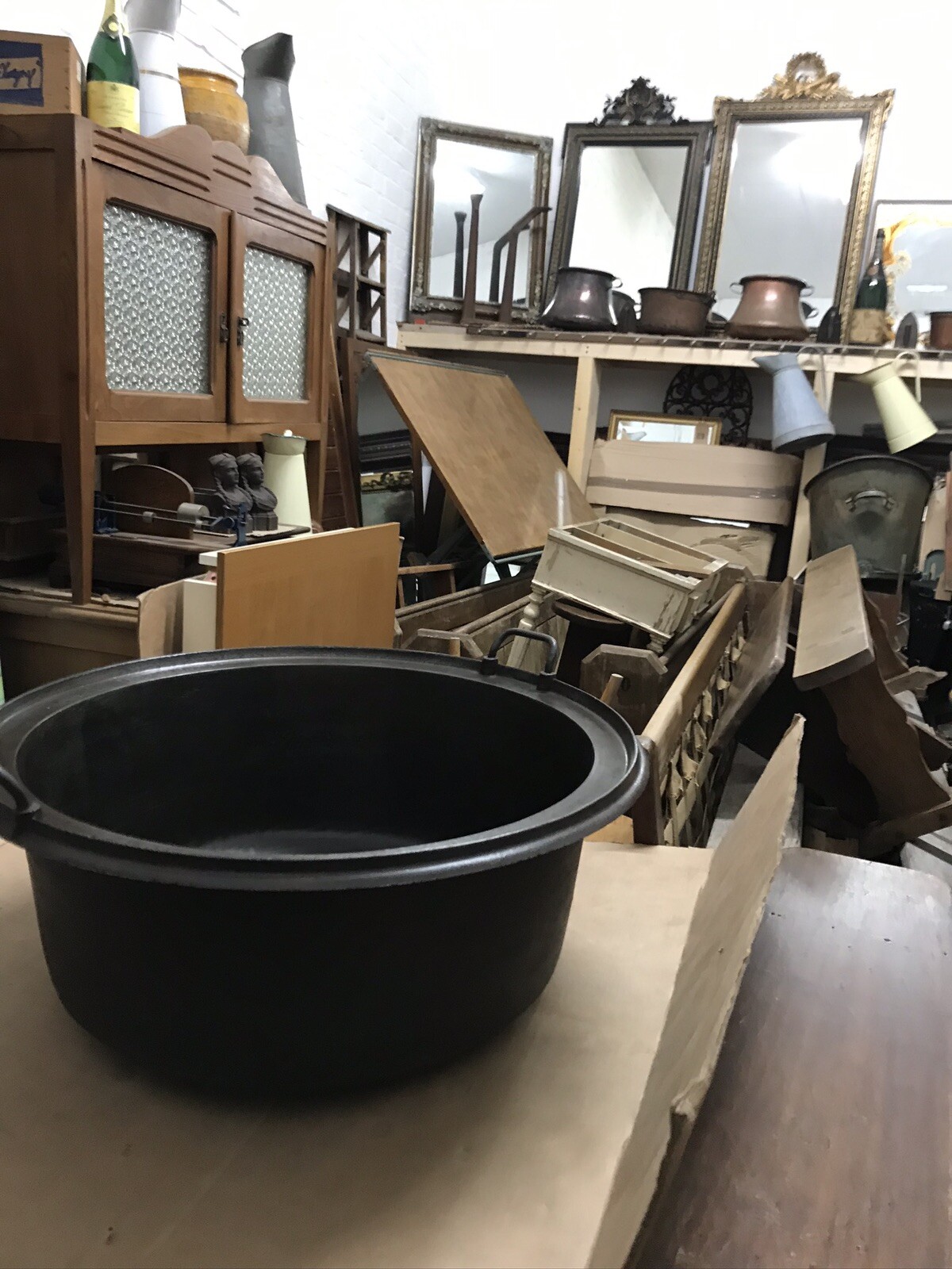 Vintage French Rossieres Huge Cast Iron Bowl eBay