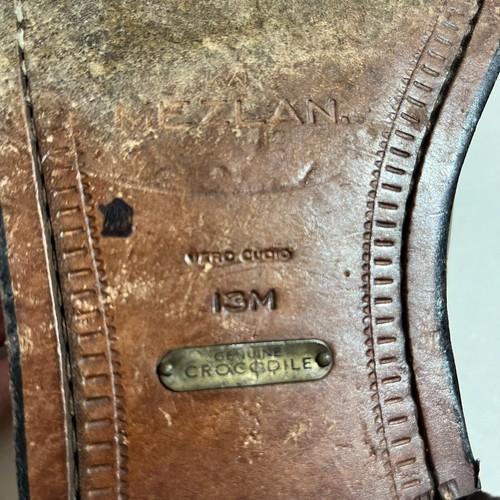 MEZLAN Alligator Crocodile Loafer Shoe Boots Brown Genuine size 13 retail $1200 - Picture 15 of 16