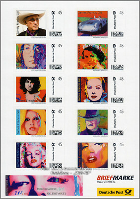 James Francis Gill -  Pop Art Briefmarken im Folder - NEU
